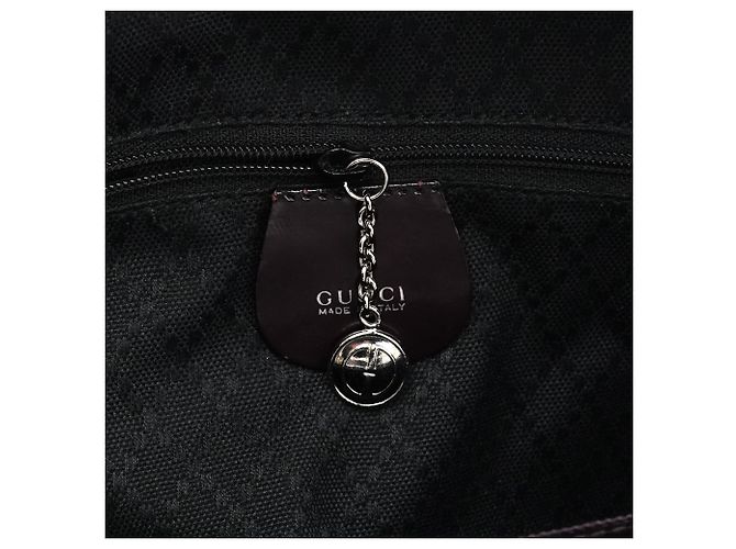 Bamboo Gucci Saco Tote 2-Way em nylon acolchoado castanho com bambu - vista 16