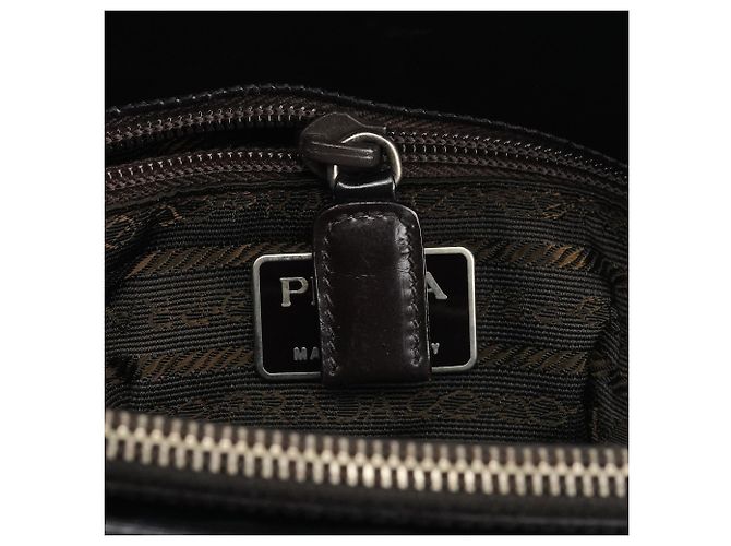 Prada Borsa Tote Sport B6012 Dark Brown Spazzolato - vista 12