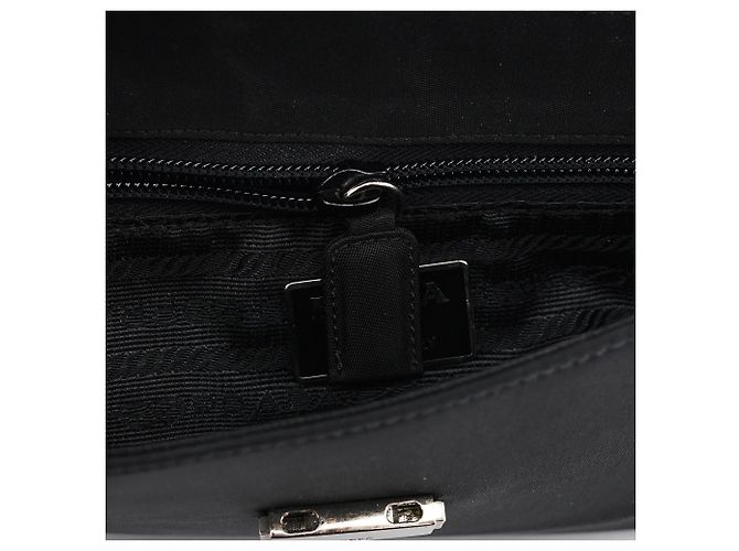 Prada Borsa con manico Tessuto Vitello nera - vista 15