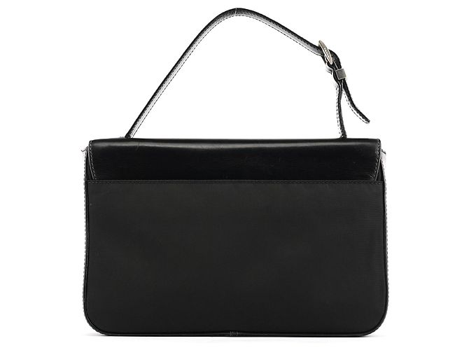Prada Borsa con manico Tessuto Vitello nera - vista 3