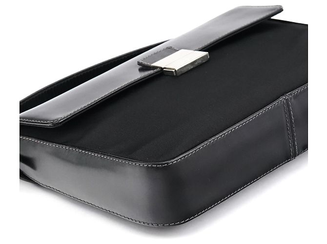 Prada Borsa con manico Tessuto Vitello nera - vista 8