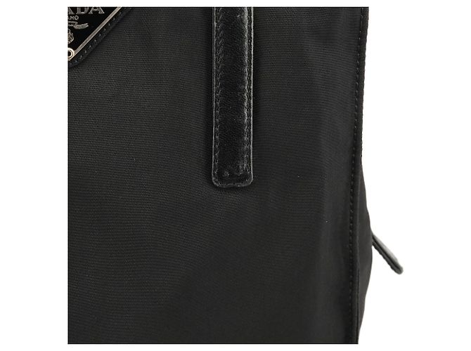Prada Borsa Tote 1995 in nylon Tessuto Nappa nera - vista 12
