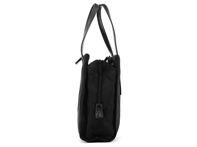 Prada Borsa Tote 1995 in nylon Tessuto Nappa nera - vista 2