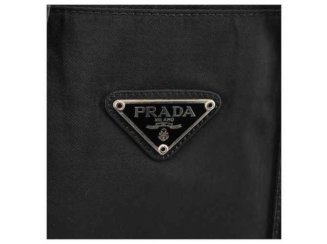 Prada Borsa Tote 1995 in nylon Tessuto Nappa nera - vista 6