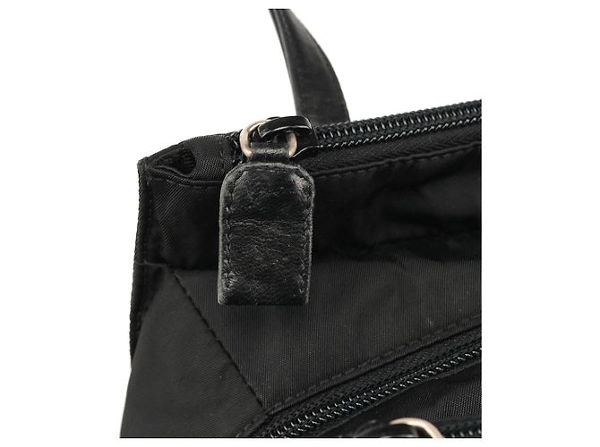 Prada Borsa Tote 1995 in nylon Tessuto Nappa nera - vista 8