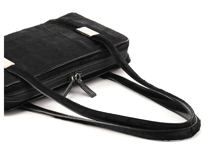 Gucci 000 2058 Borsa Tote in pelle di vitello nera effetto coccodrillo - vista 10