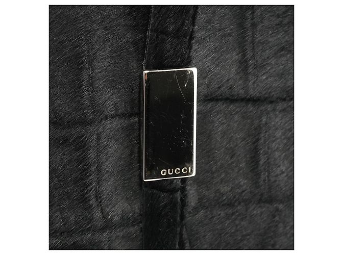 Gucci 000 2058 Borsa Tote in pelle di vitello nera effetto coccodrillo - vista 6