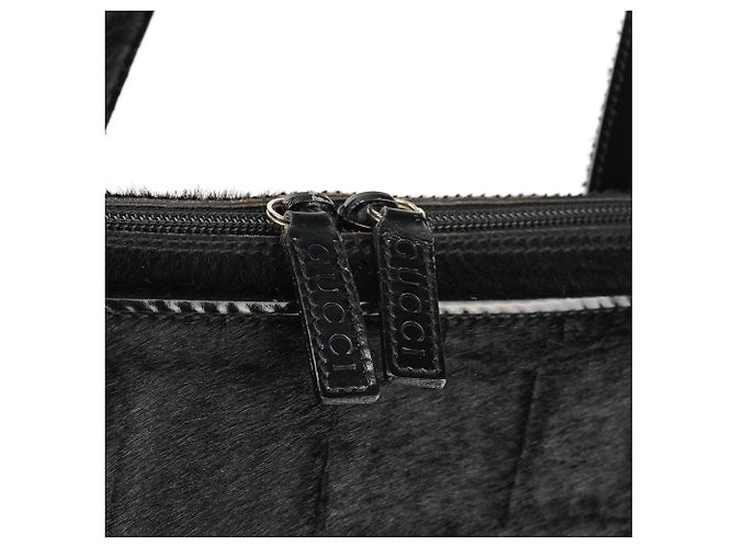Gucci 000 2058 Borsa Tote in pelle di vitello nera effetto coccodrillo - vista 7