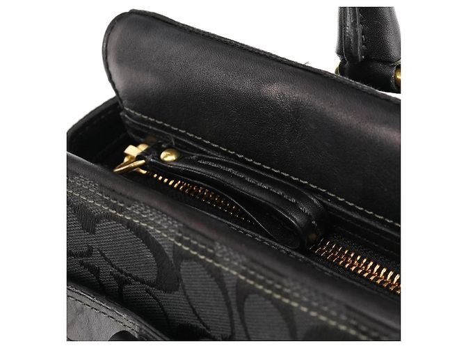 Coach 11063 Borsa Tote Turnlock in tela Signature nera - vista 11