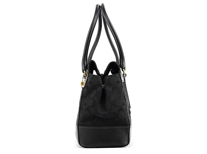 Coach 11063 Borsa Tote Turnlock in tela Signature nera - vista 2