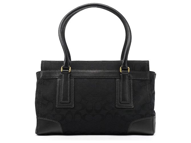 Coach 11063 Borsa Tote Turnlock in tela Signature nera - vista 3
