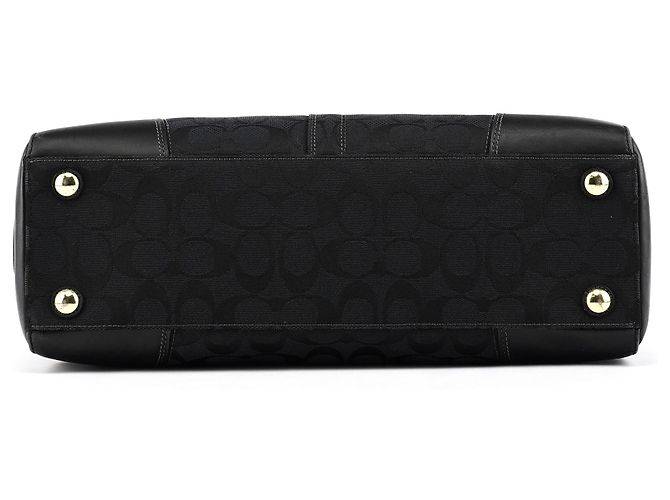 Coach 11063 Borsa Tote Turnlock in tela Signature nera - vista 5