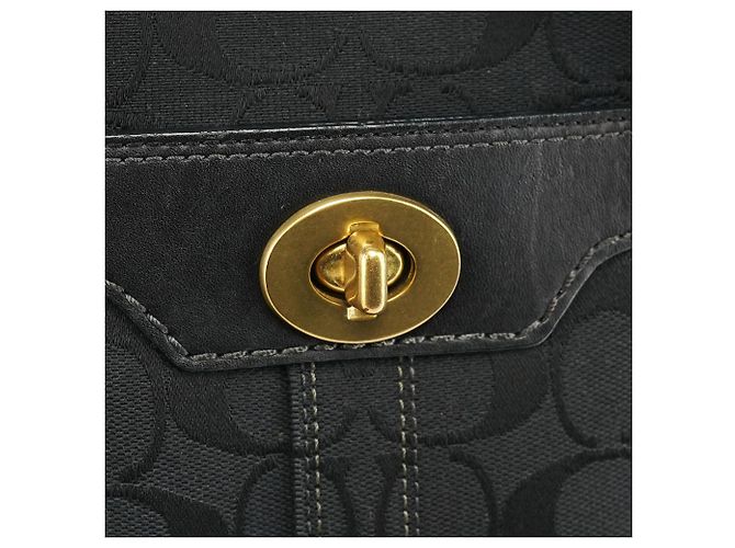 Coach 11063 Borsa Tote Turnlock in tela Signature nera - vista 6
