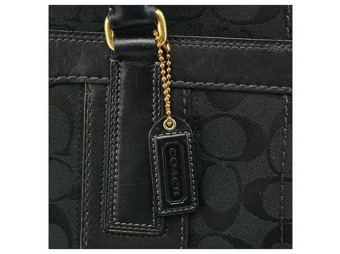 Coach 11063 Borsa Tote Turnlock in tela Signature nera - vista 7