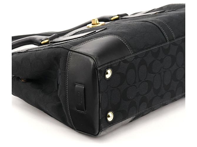 Coach 11063 Borsa Tote Turnlock in tela Signature nera - vista 8