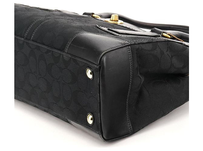 Coach 11063 Borsa Tote Turnlock in tela Signature nera - vista 9