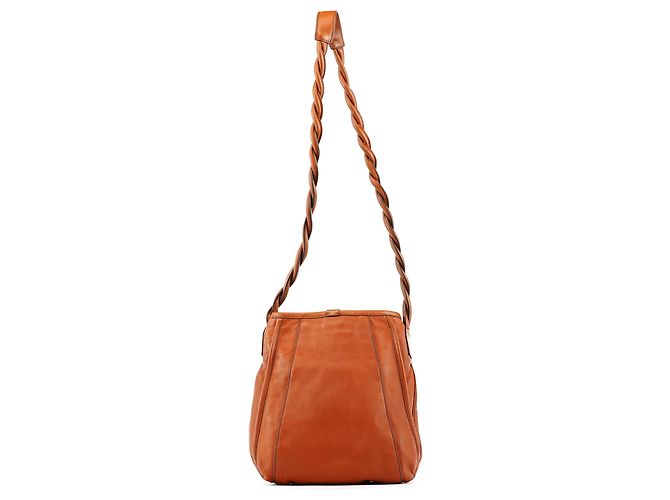 Chloé Borsa a tracolla Helene in pelle marrone chiaro - vista 3