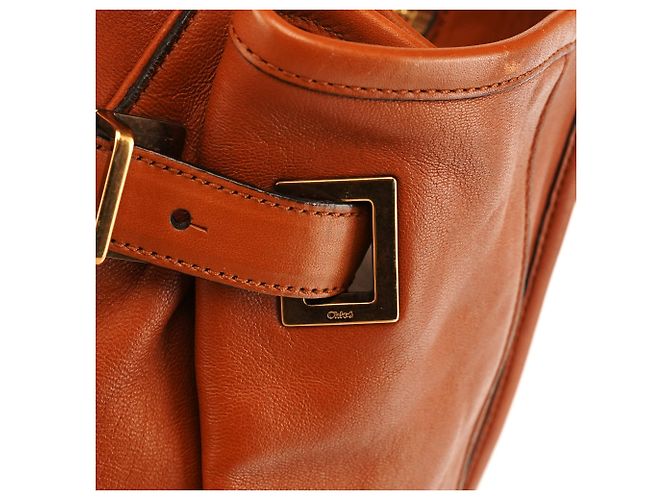 Chloé Borsa a tracolla Helene in pelle marrone chiaro - vista 5