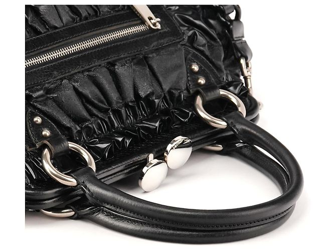 Marc Jacobs Borsa Stam 2-Way in pelle verniciata nera - vista 10