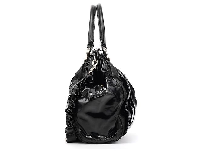 Marc Jacobs Borsa Stam 2-Way in pelle verniciata nera - vista 2