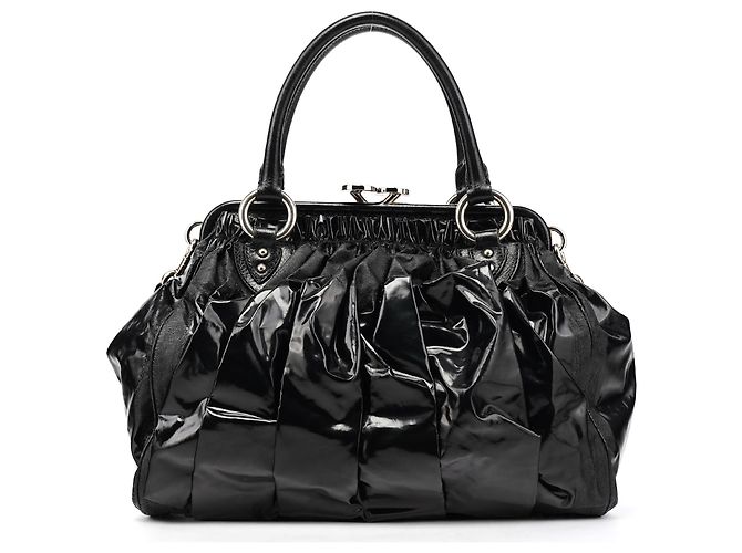 Marc Jacobs Borsa Stam 2-Way in pelle verniciata nera - vista 3