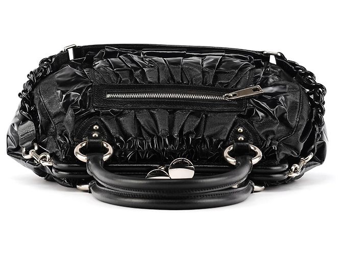 Marc Jacobs Borsa Stam 2-Way in pelle verniciata nera - vista 4