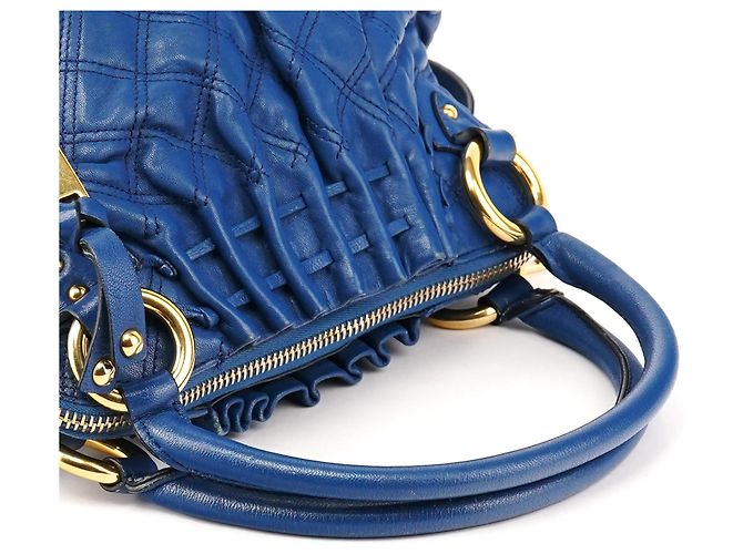 Marc Jacobs Borsa 2-Way Stam in pelle trapuntata blu - vista 10