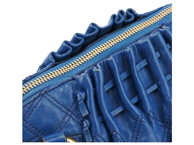 Marc Jacobs Borsa 2-Way Stam in pelle trapuntata blu - vista 11