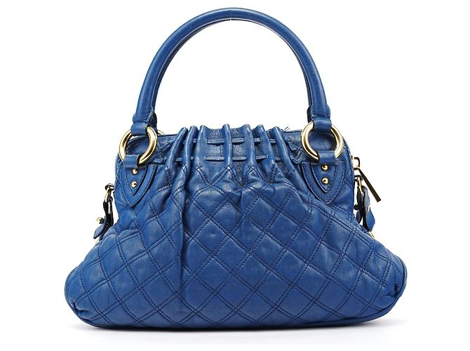 Marc Jacobs Borsa 2-Way Stam in pelle trapuntata blu - vista 3