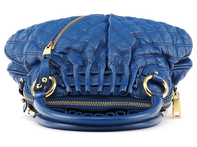 Marc Jacobs Borsa 2-Way Stam in pelle trapuntata blu - vista 4