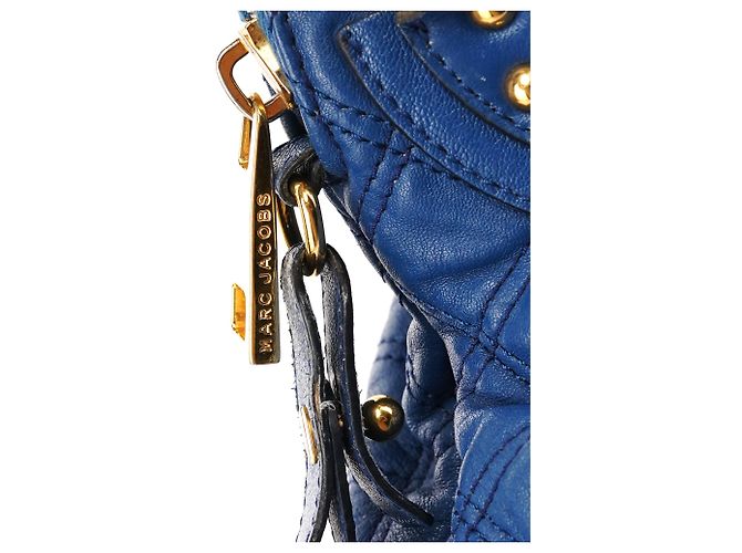 Marc Jacobs Borsa 2-Way Stam in pelle trapuntata blu - vista 6