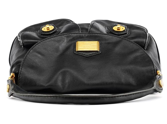 Marc by Marc Jacobs Borsa 2-Way in pelle nera con tasca e chiusura a rotazione - vista 4