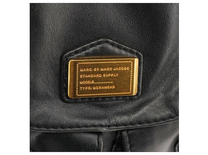 Marc by Marc Jacobs Borsa 2-Way in pelle nera con tasca e chiusura a rotazione - vista 6