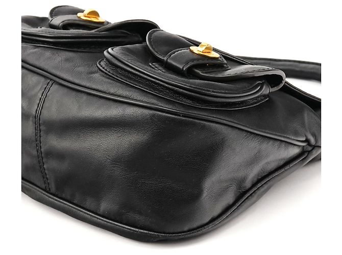Marc by Marc Jacobs Borsa 2-Way in pelle nera con tasca e chiusura a rotazione - vista 8