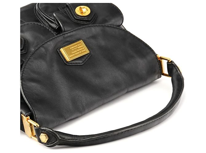 Marc by Marc Jacobs Borsa 2-Way in pelle nera con tasca e chiusura a rotazione - vista 9