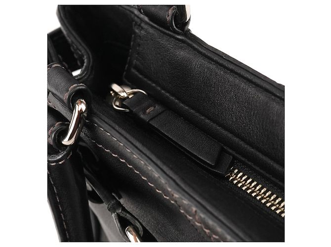 Coach Borsa Tote Hamptons in pelle liscia nera F11199 - vista 10