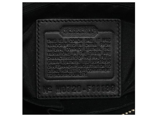 Coach Borsa Tote Hamptons in pelle liscia nera F11199 - vista 11