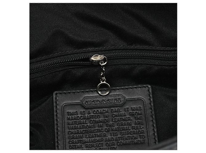 Coach Borsa Tote Hamptons in pelle liscia nera F11199 - vista 12