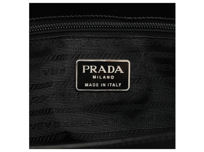 Prada Borsa Tote Sport 1995 in pelle spazzolato nera - vista 10