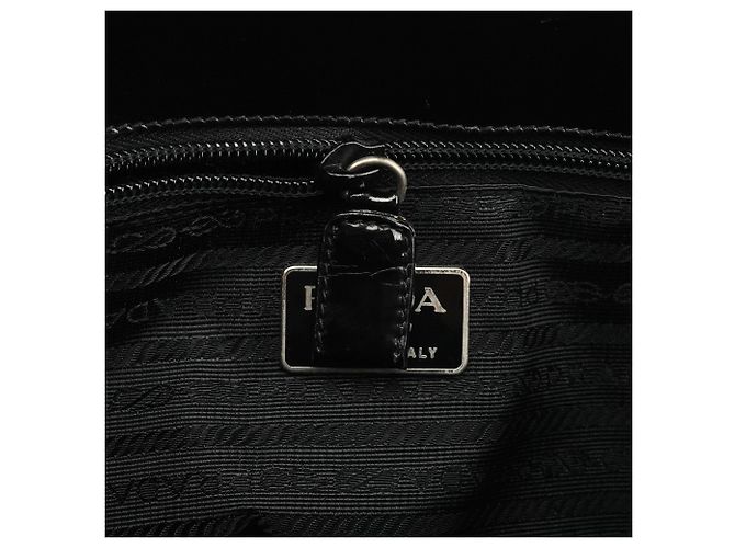 Prada Borsa Tote Sport 1995 in pelle spazzolato nera - vista 11