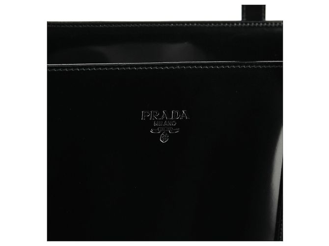 Prada Borsa Tote Sport 1995 in pelle spazzolato nera - vista 5