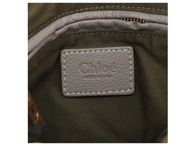 Chloé Borsa a tracolla 2-way Marcie in pelle grigia - vista 12