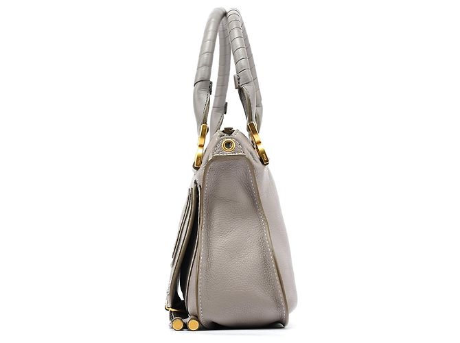Chloé Borsa a tracolla 2-way Marcie in pelle grigia - vista 2