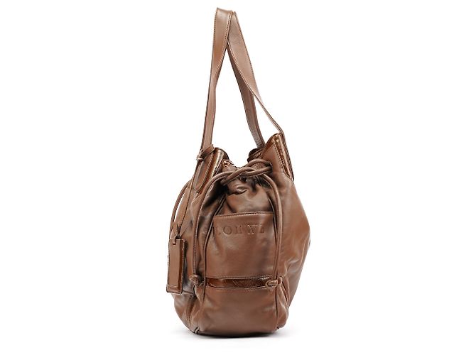 Loewe Borsa a tracolla Anagram in pelle nappa marrone chiaro - vista 2