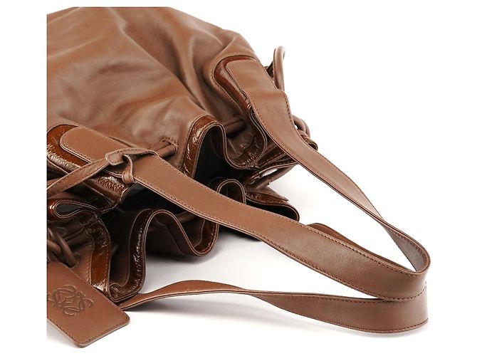 Loewe Borsa a tracolla Anagram in pelle nappa marrone chiaro - vista 9