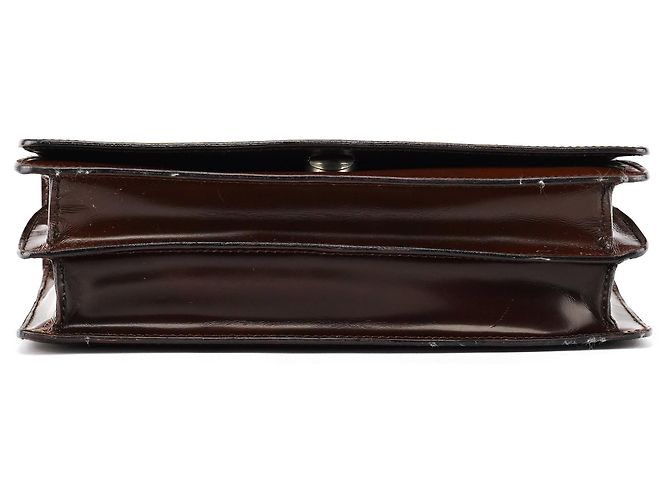 Prada Borsa a mano in pelle spazzolato marrone - vista 5
