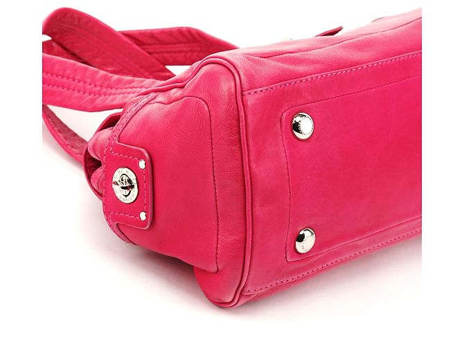 Marc by Marc Jacobs Borsa Tote Totally Turnlock in pelle rosa - vista 7
