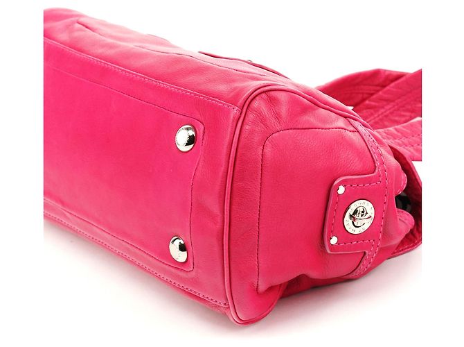 Marc by Marc Jacobs Borsa Tote Totally Turnlock in pelle rosa - vista 8