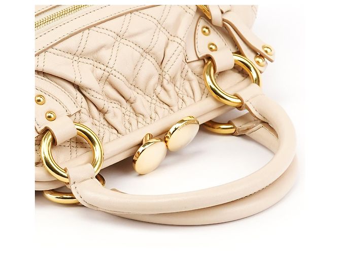 Marc Jacobs Mini mala 2-way Stam em pele acolchoada marfim - vista 10