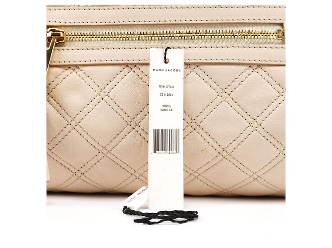 Marc Jacobs Mini mala 2-way Stam em pele acolchoada marfim - vista 12